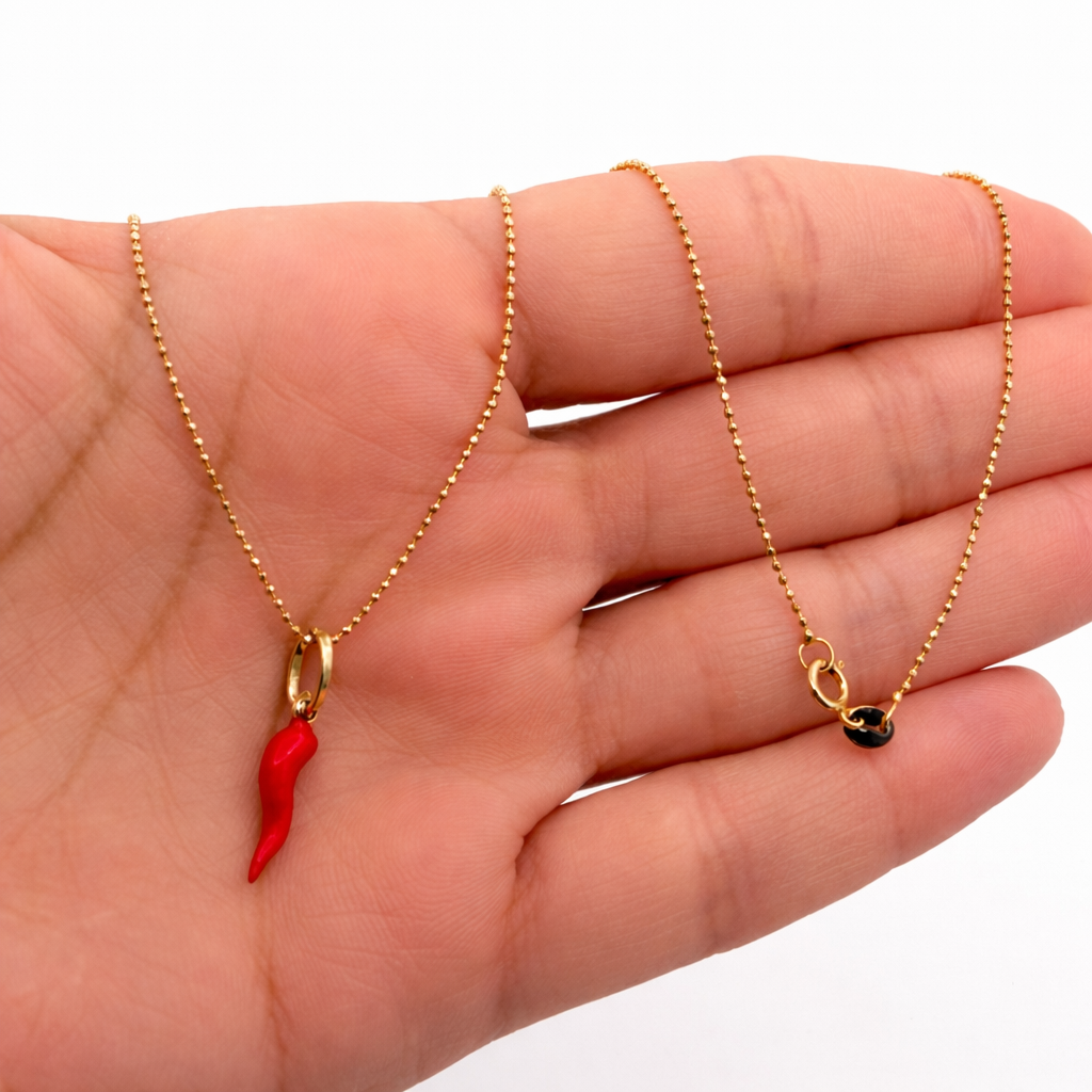 MILITARY CHAIN WITH HORN CHARM