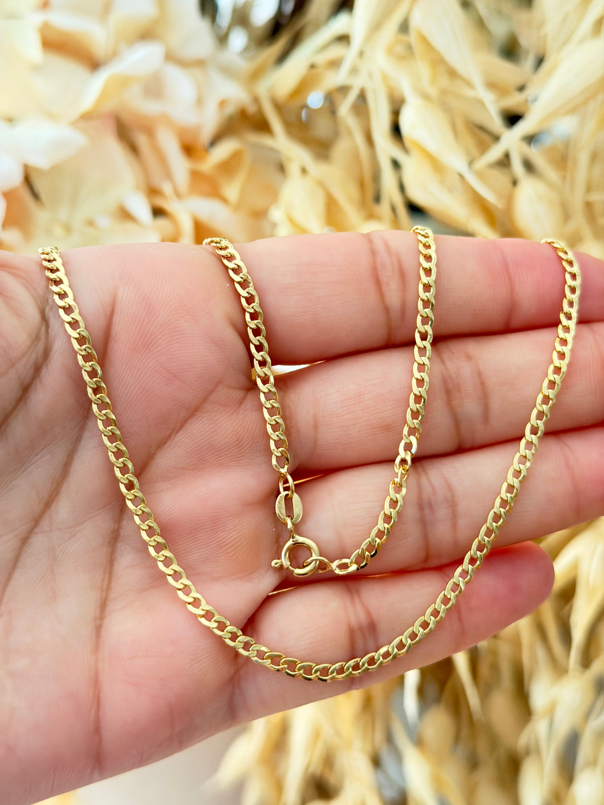 Cubana Link Chain / 4.5 gr / 50 cm / 2.8 mm / 18K Italian Gold