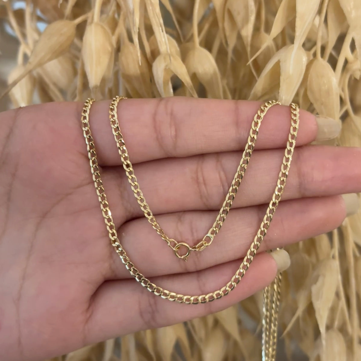 Cadena Cubana 2.9 gr / 60 cm / 2.5 mm / Oro italiano de 18K
