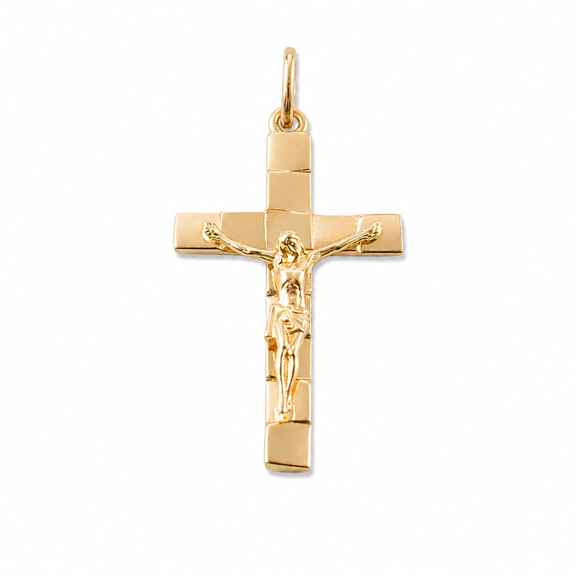 CRUCIFIX PENDANT / 3.3 gr / 3.5 cm / 18K ITALIAN GOLD