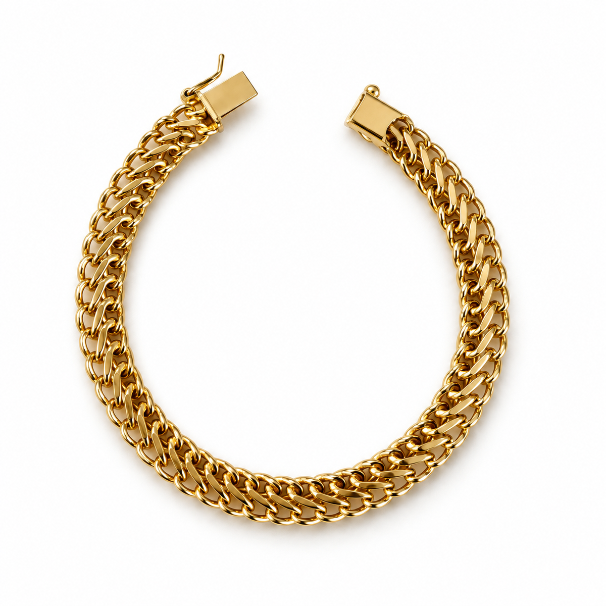 Sedusa Bracelet / 7.72g/ 19.5cm/ 7mm/ 18K Italian Gold