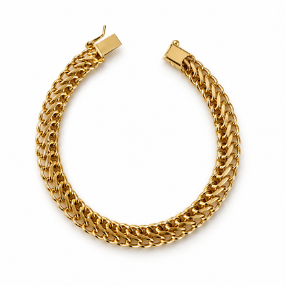 Sedusa Bracelet / 7.72g/ 19.5cm/ 7mm/ 18K Italian Gold