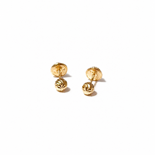 ARETES DE ORO BLANCO CON DIAMANTES TIPO BROQUEL #3