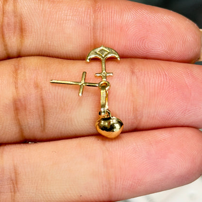 Tres Gracias  / 0.85g / 2 cm / 18K Italian Gold