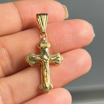 Crucifix Pendant / 1.48gr / 3.8cm / 18K Italian Gold
