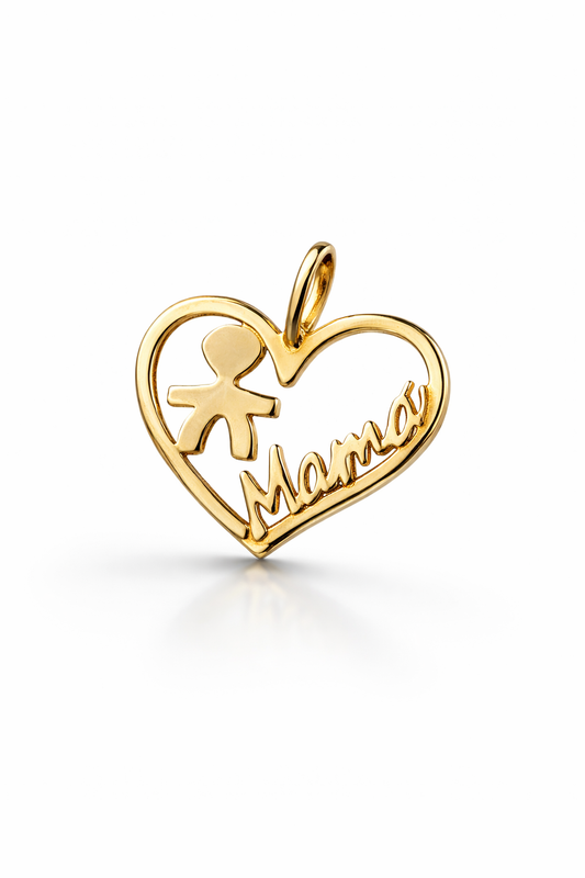 MOM AND SON HEART PENDANT