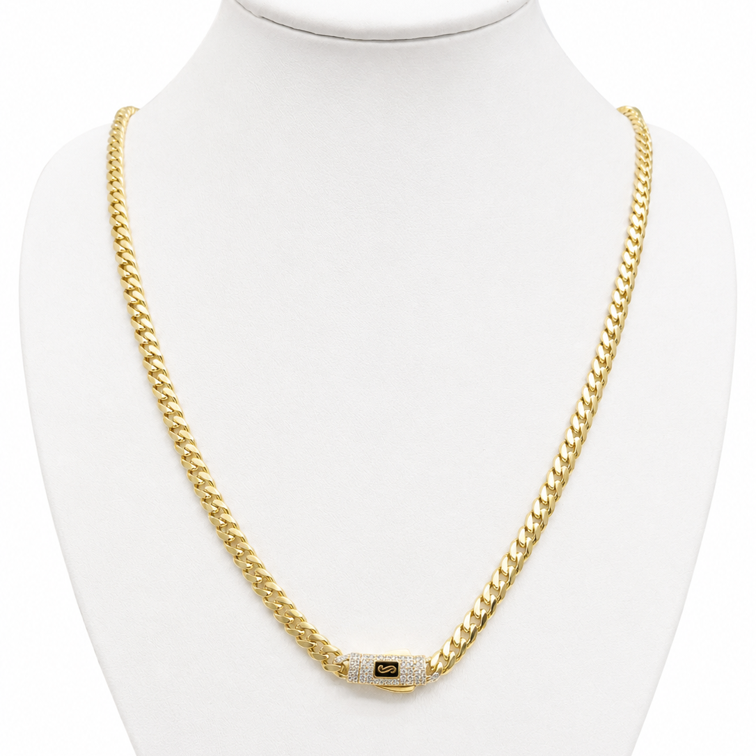 CADENA MÓNACO / 18,57 g/ 60 cm/ 5 mm/ ORO ITALIANO de 18k