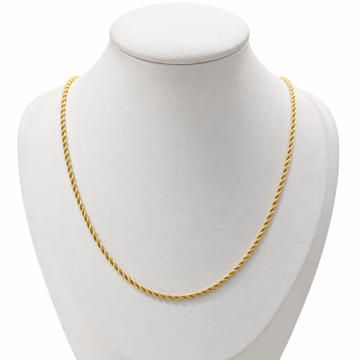 Mini Rope Chain / 1.7 gr / 50 cm / 2 mm / 18K Italian Gold