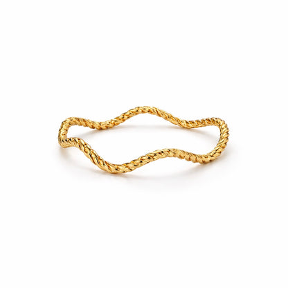 CURVED GOLD RING