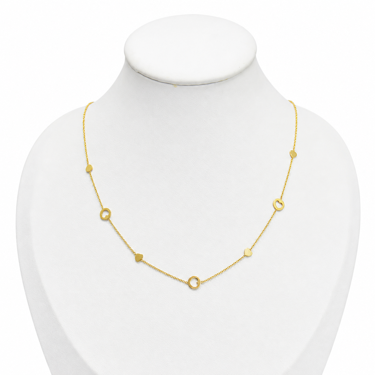 Minimalist Heart Chain 2.4g/ 45cm/ 1mm/ 18K Italian Gold