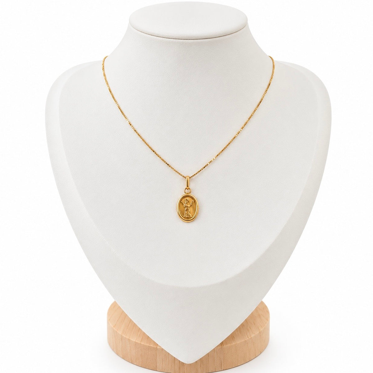 Venetian Chain with Divine Child Jesus Pendant / 1.86 gr / 40 cm / 1 mm / 2 cm / 18K Italian Gold