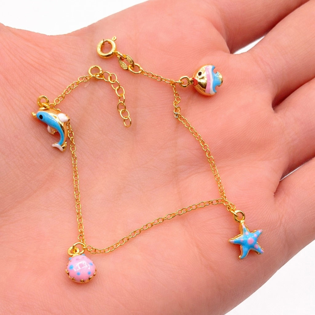 PULSERA AJUSTABLE CON DIJE PARA NIÑA