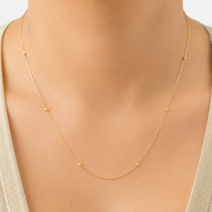 Minimalist Satellite Bead Chain
 1.33g/ 45cm/ 1mm/ 18K Italian Gold