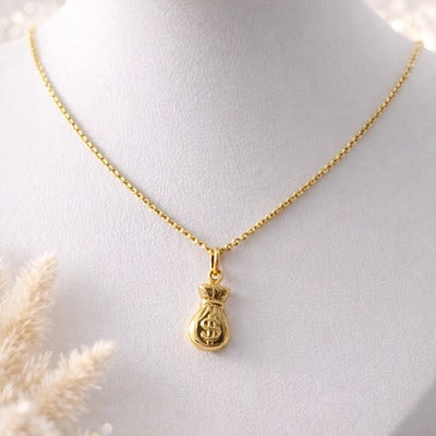CHAIN WITH MONEY BAG PENDANT