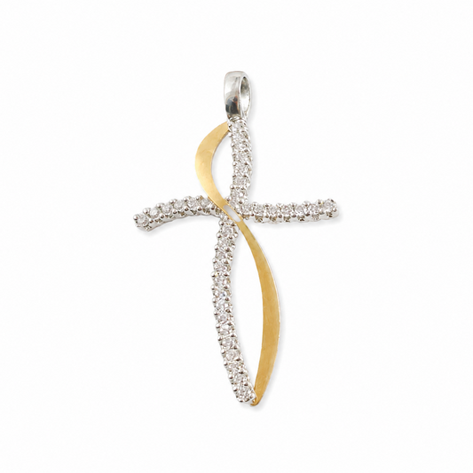 CROSS PENDANT WITH CUBIC ZIRCONIA
