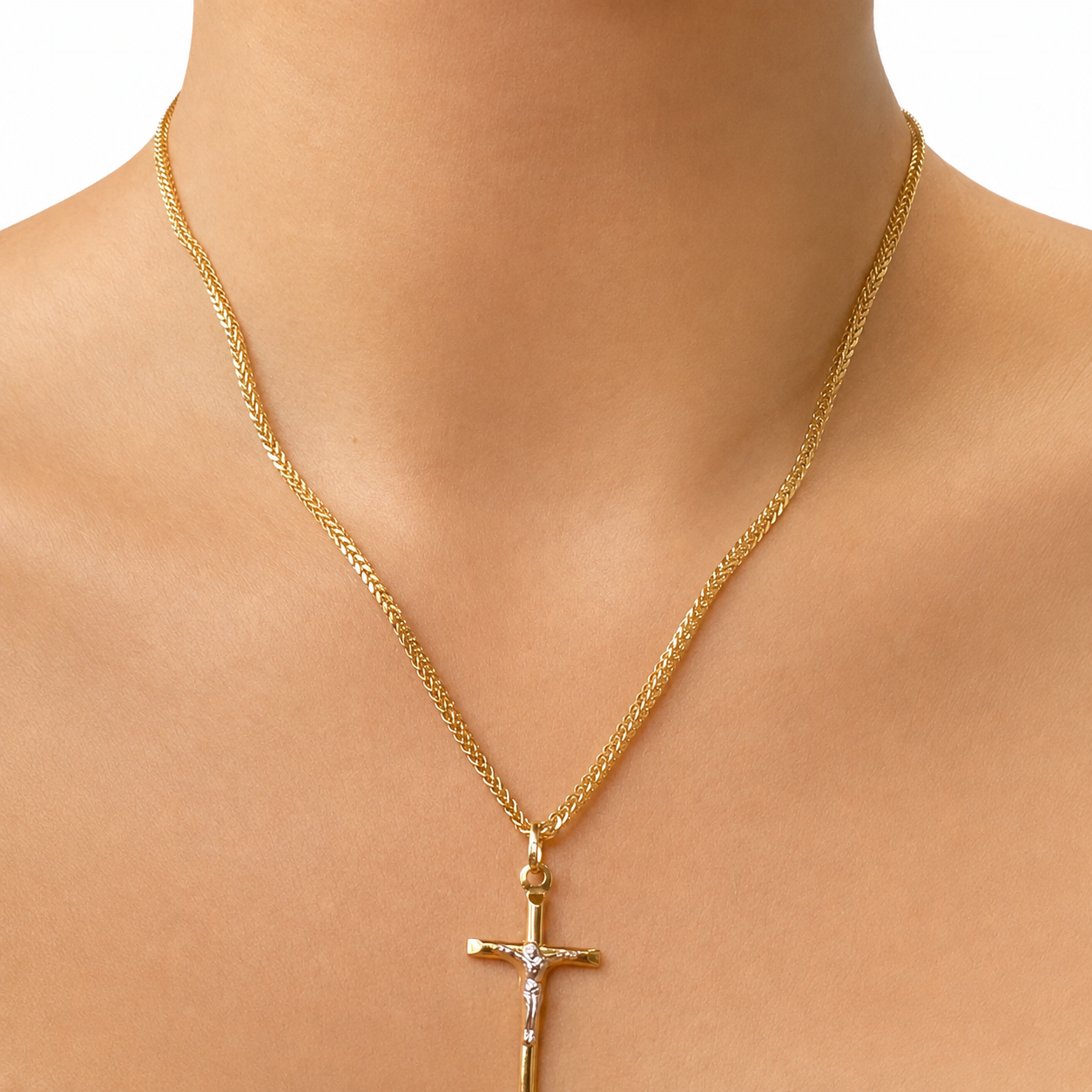 Franco Chain With Pendant / 4.82g/ 45 cm/ 3 mm/ 18K Italian Gold