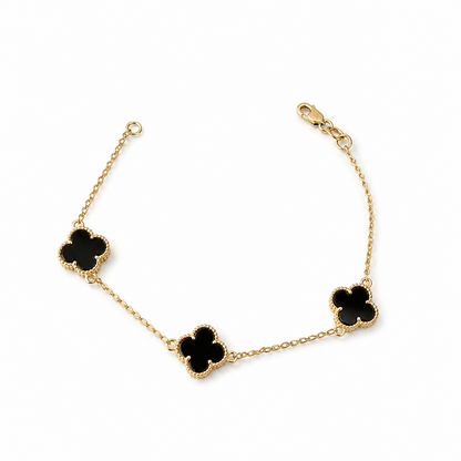 PULSERA DE TRÉBOL NEGRO
