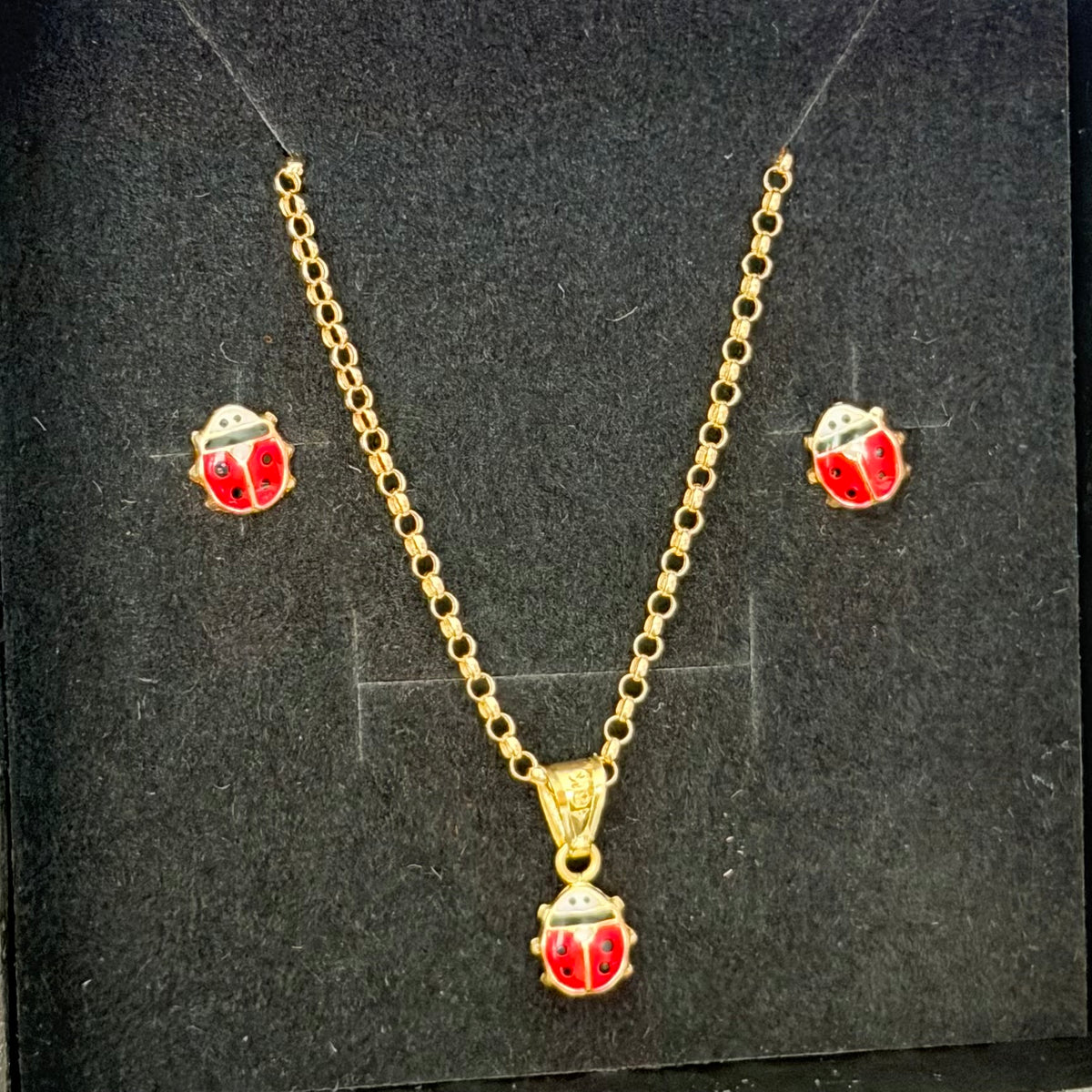 Chain, Pendant & Earrings Set/ 1.6  g/ 45cm/ Earrings /0.6 /18K Gold