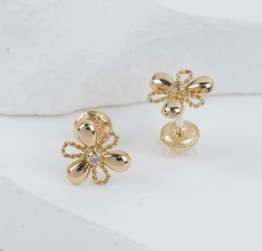 FLOWER STONE EARRINGS