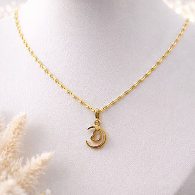 FORZATINA CHAIN WITH MOON HEART PENDANT
