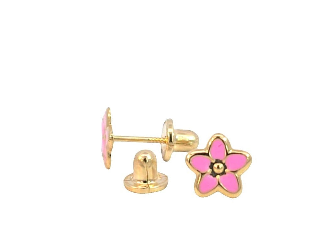 PENDIENTES ROSAS DE FLORES