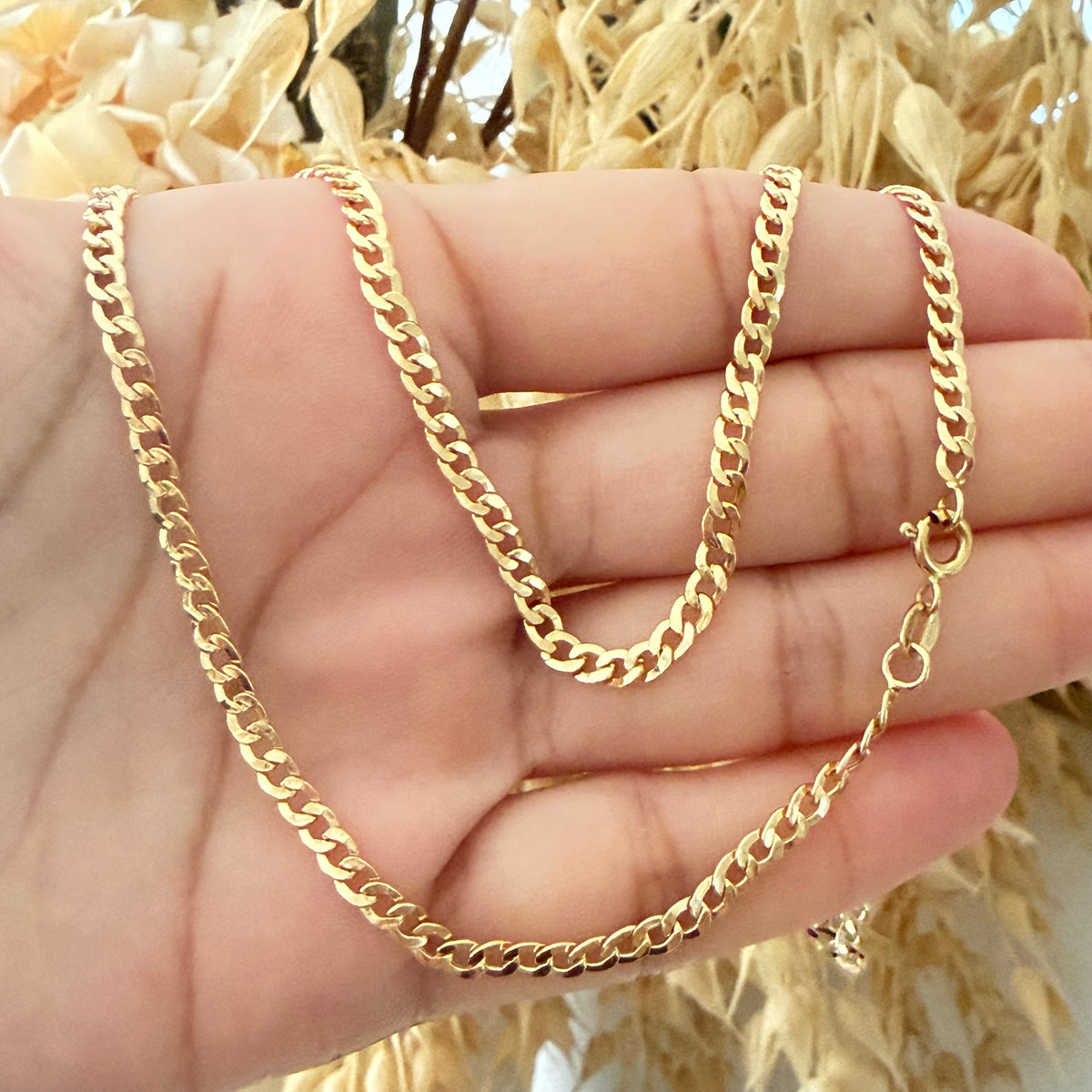 Cubana Link Chain/ 5.96g/ 50cm/ 4mm/ 18K Italian Gold