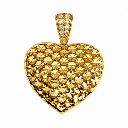 Diamond-Cut Textured Heart Pendant
/ 3.5 gr / 3.8 cm / 18K Italian Gold