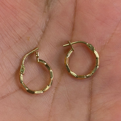 PENDIENTES DE ARO CON DIAMANTES