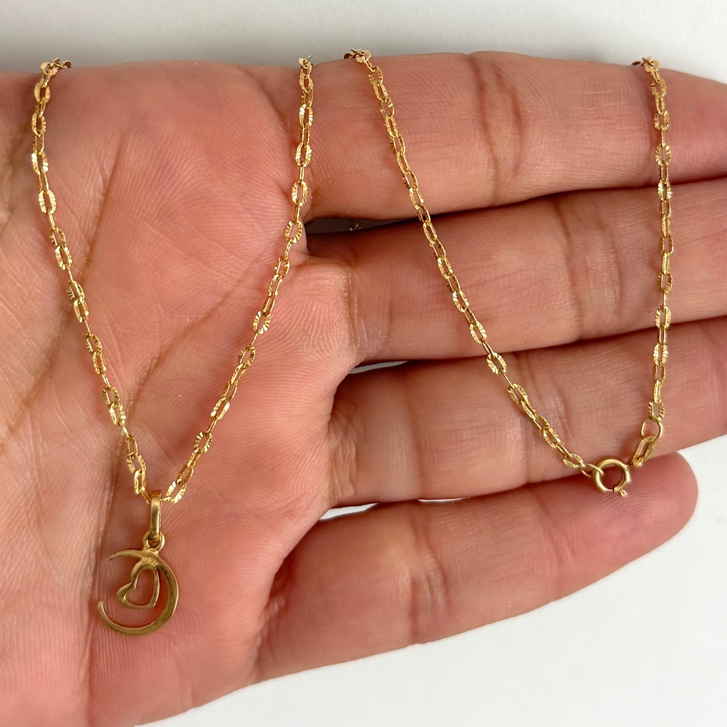 FORZATINA CHAIN WITH MOON HEART PENDANT