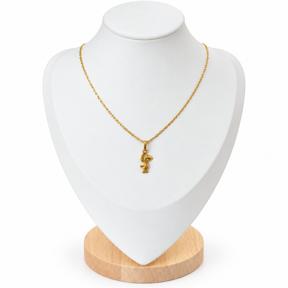 Flat Chain With Snoopy Pendants / 1.90 gr / 50 cm / 1 mm / Pendant 0.44 gr / 2 cm / 18K Italian Gold
