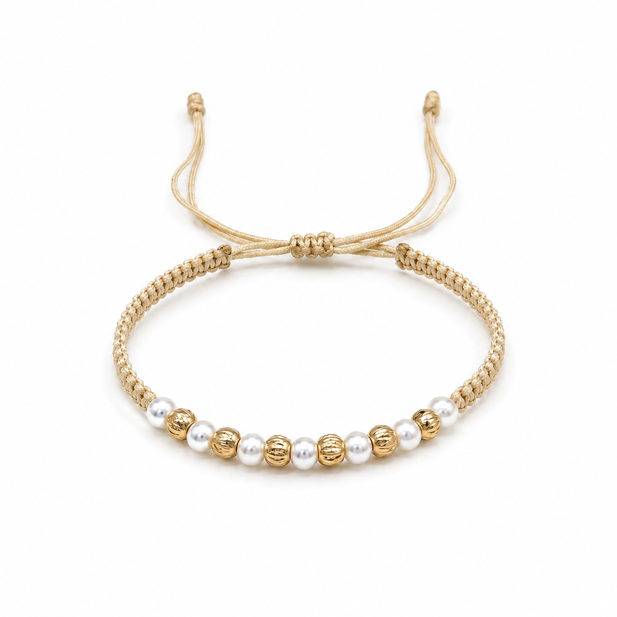 Pulsera de perlas con cuentas de oro
/4mm