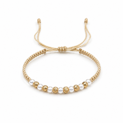 Pulsera de perlas con cuentas de oro
/4mm