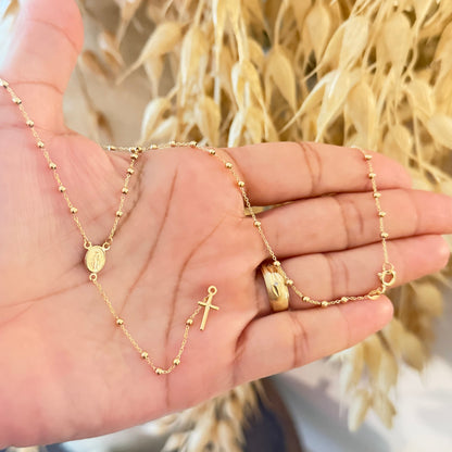 Rosary / 3.26 gr / 50 cm / 2 mm / 18K Italian Gold
