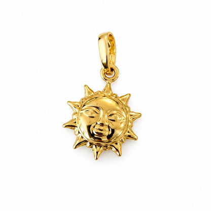Smiling Sun Pendant / 0.77 gr / 1.8 cm / 18K Italian Gold