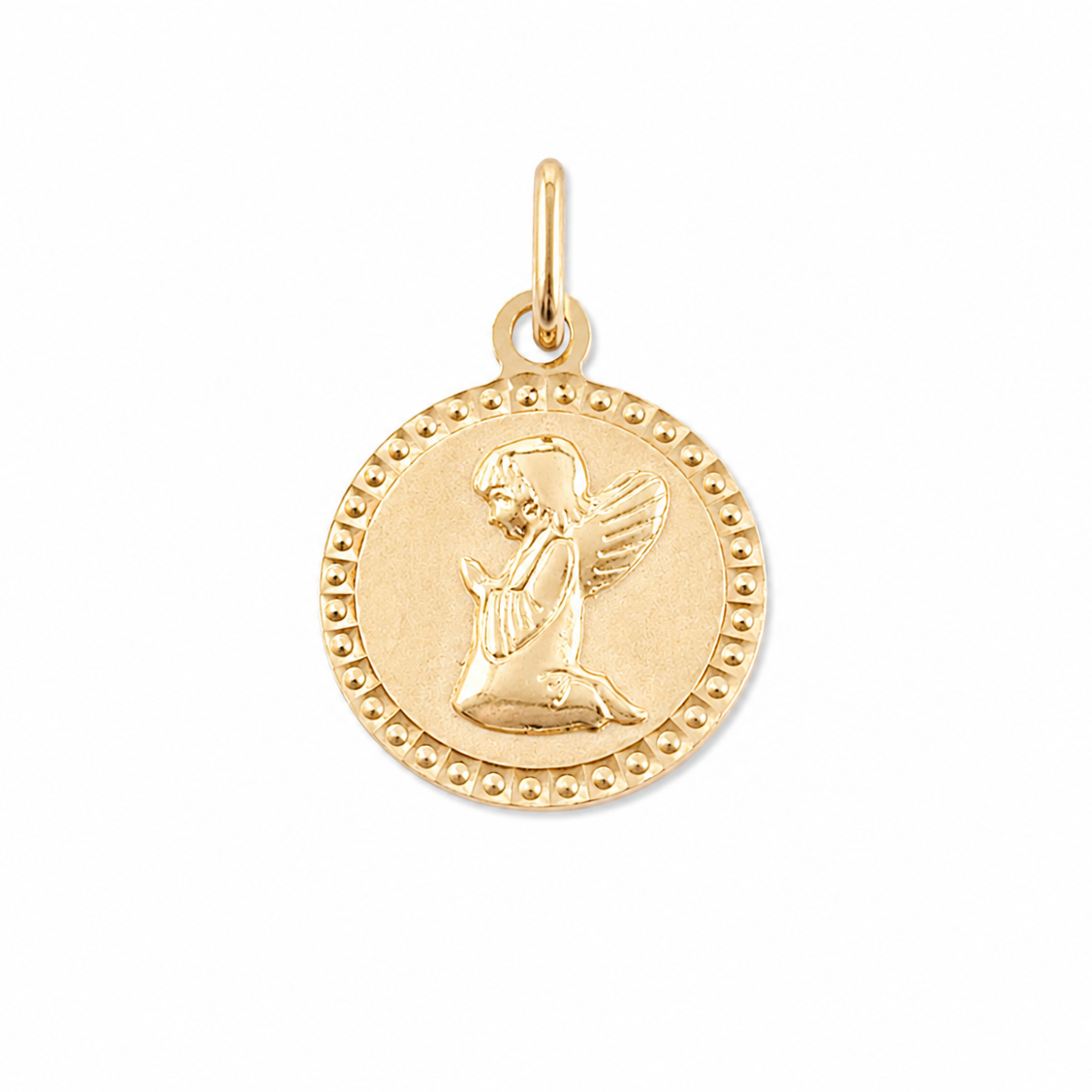 LITTLE ANGEL MEDAL PENDANT / 1.05 gr / 2 cm / 18K ITALIAN GOLD