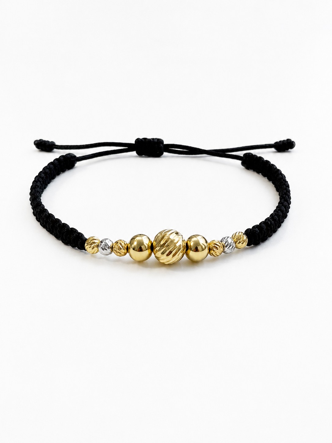 PULSERA CON CUENTAS DE ORO