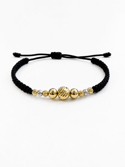 PULSERA CON CUENTAS DE ORO