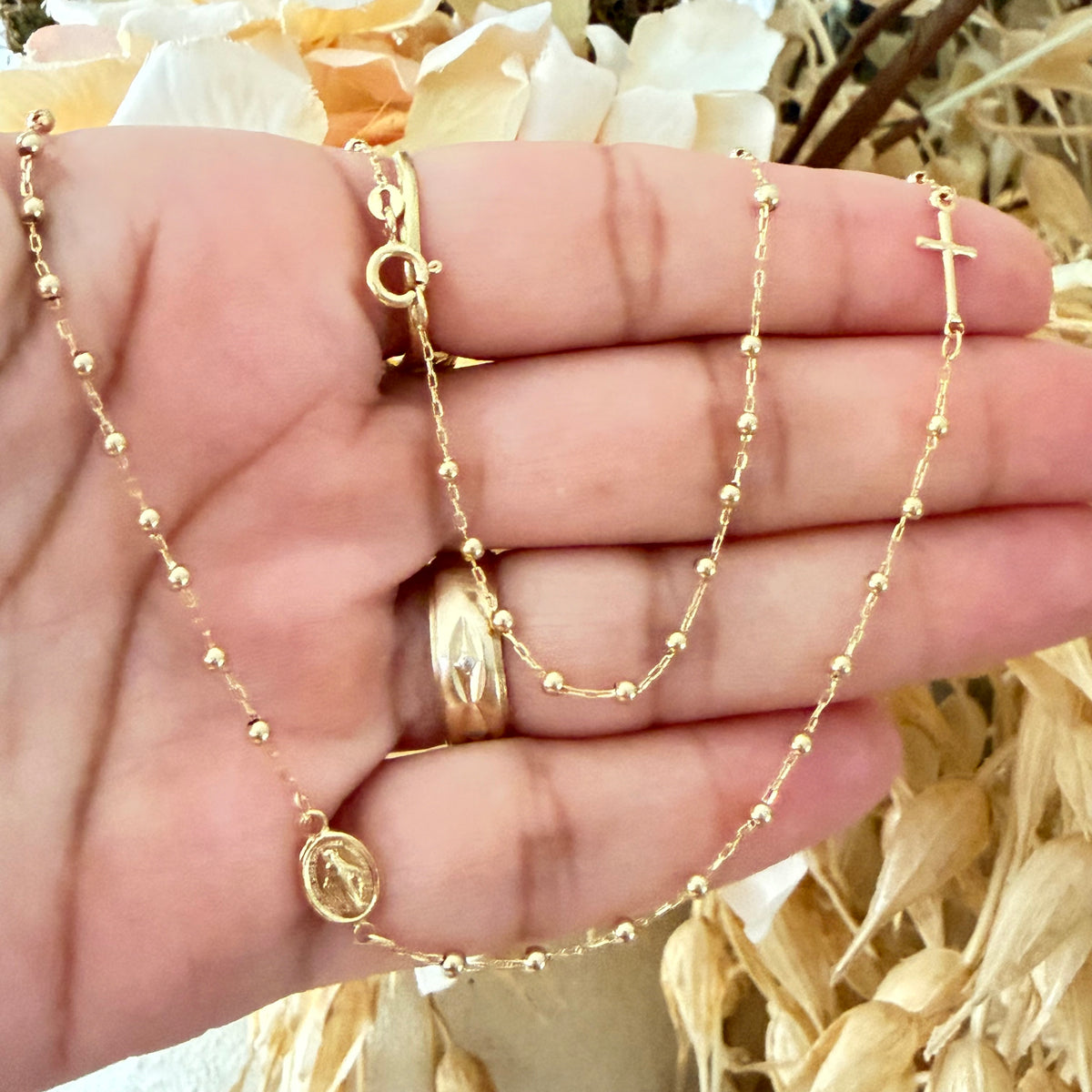 Minimalist Satellite Bead Chain
 1.35g/ 45cm/ 1mm/ 18K Italian Gold