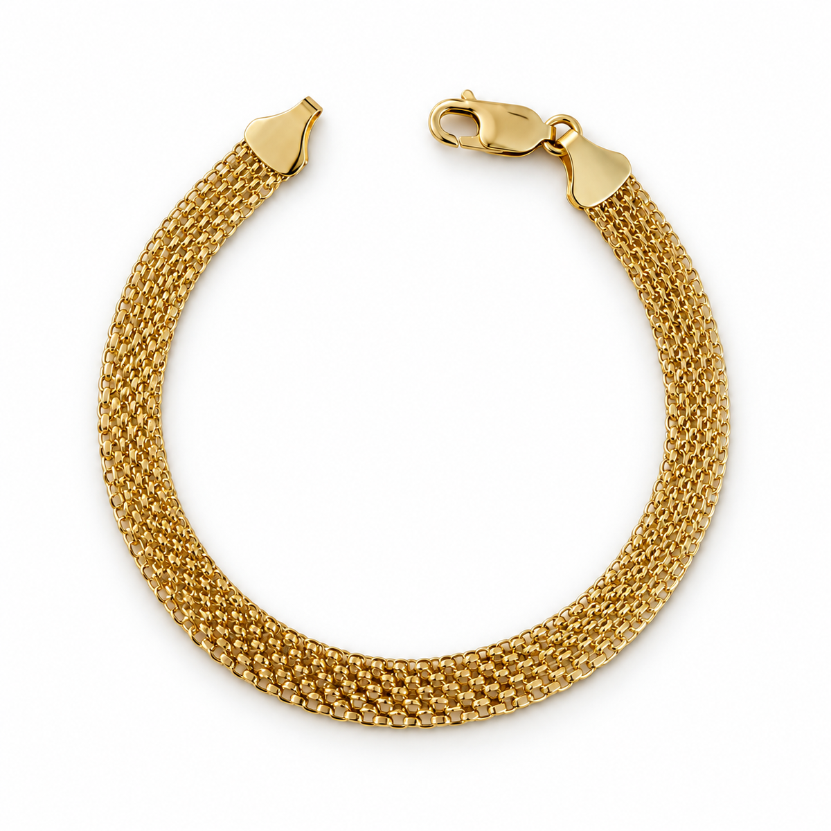Bismark Bracelet / 5.46g/ 19.5cm/ 7mm/ 18K Italian Gold