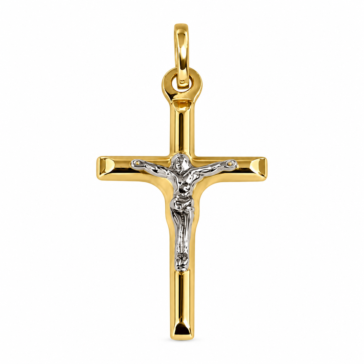 Dije de cruz / 0.99 gr / 3 cm / Oro italiano 18K