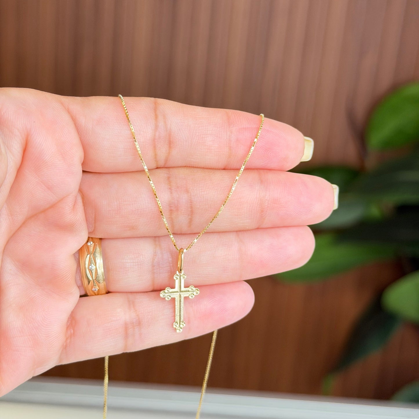 Veneciana Chain With Pendant / 2.16/ 50cm/ 1.2mm/ 18K Italian Gold
