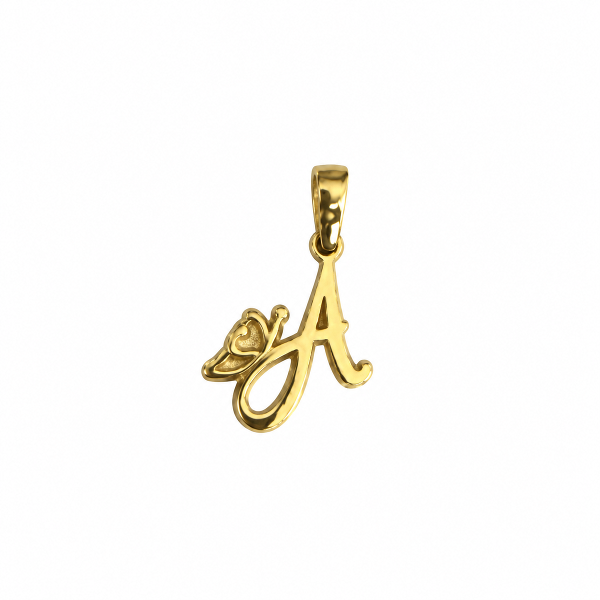 Initial A Butterfly Pendant/ 0.65 gr / 1.8cm / 18K Italian Gold