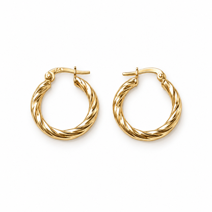 Aretes Jedi / 1.45 gr / 2 cm / Oro italiano 18k
