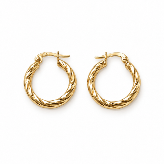 Aretes Jedi / 1.45 gr / 2 cm / Oro italiano 18k