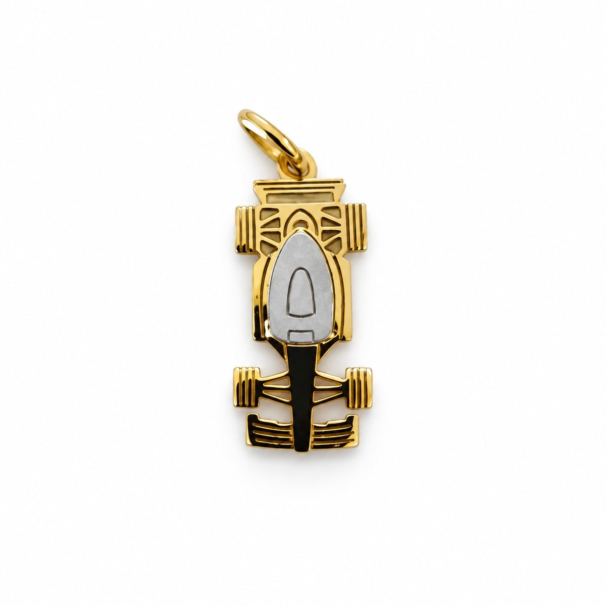 Formula 1 Racing Car Pendant / 0.76 gr / 2 cm / 18K Italian Gold