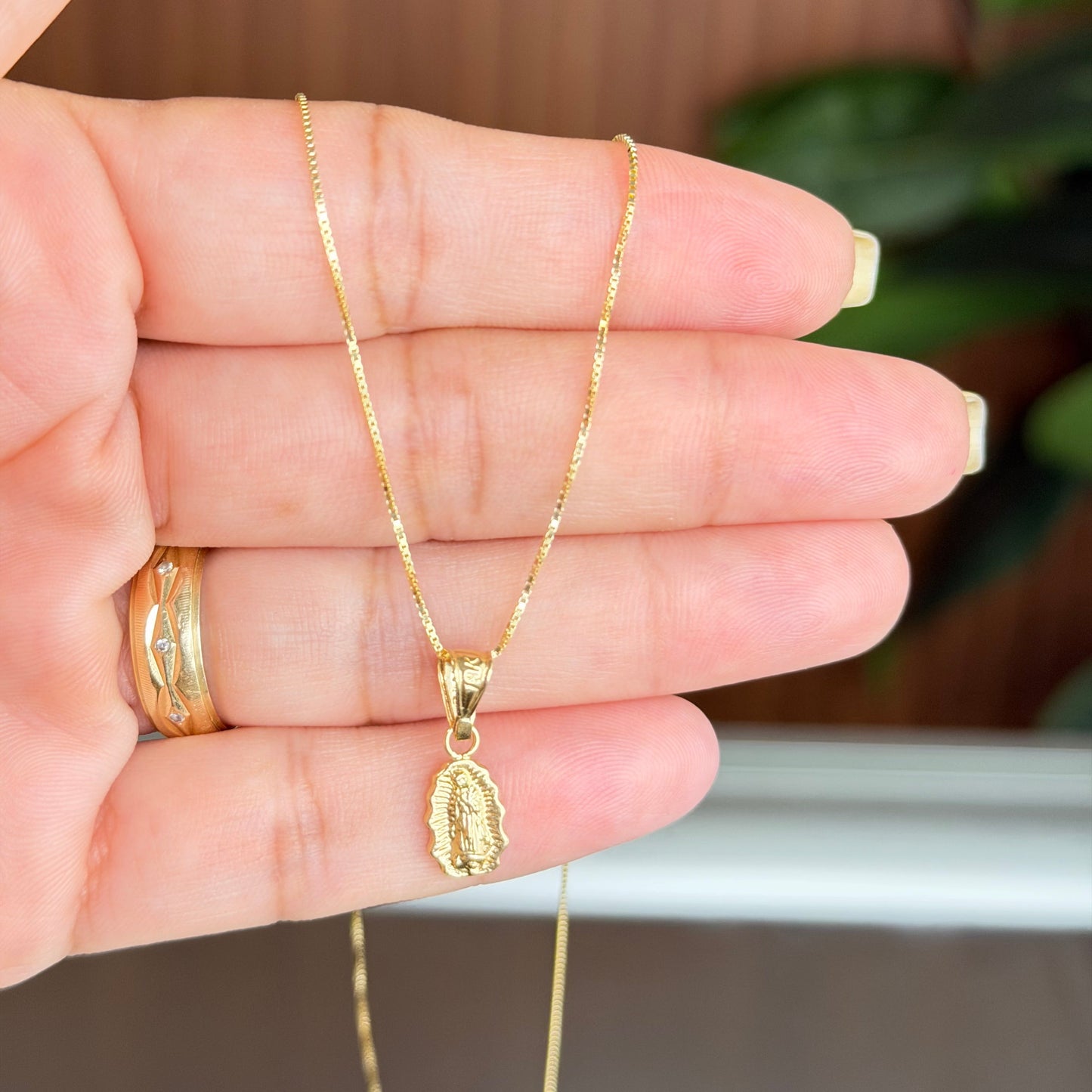 Veneciana Chain With Pendant / 2.4/ 50cm/ 1.2mm/ 18K Italian Gold