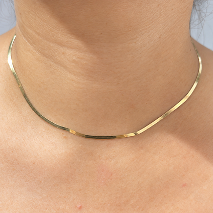 Mirror Chain Necklace / Chain 3.26 gr / 16 in /40 cm / 2mm / 18K Italian Gold