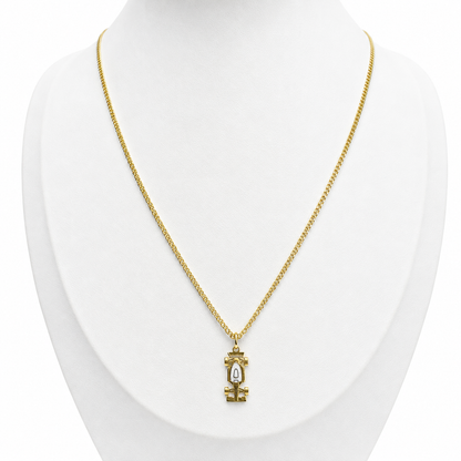 Bismarck Chain With Pendant/ 2.89 g/45cm/ 2mm/ 18K Italian Gold