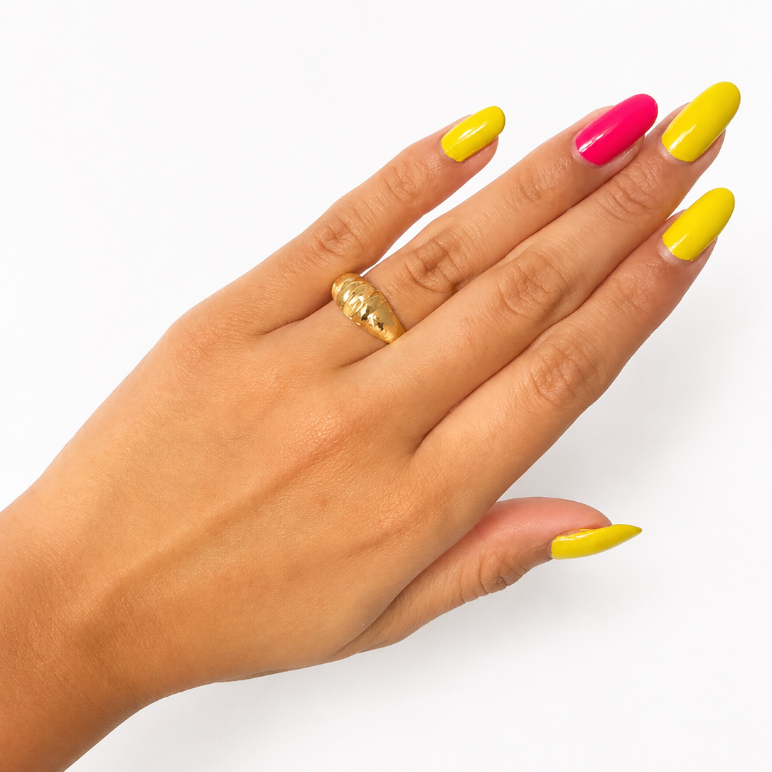 Anillo Aurora / 1.42 gr / Talla 8 / Oro 18K