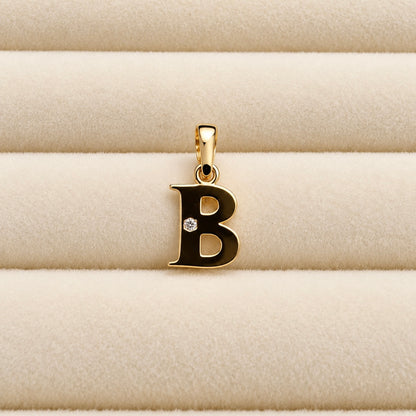 Letter B Pendant / 0.86 gr / 1.7 cm / 18K Italian Gold